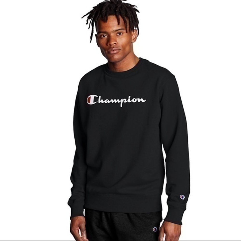 Men’s Champion Script Logo Crew Sweatshirt